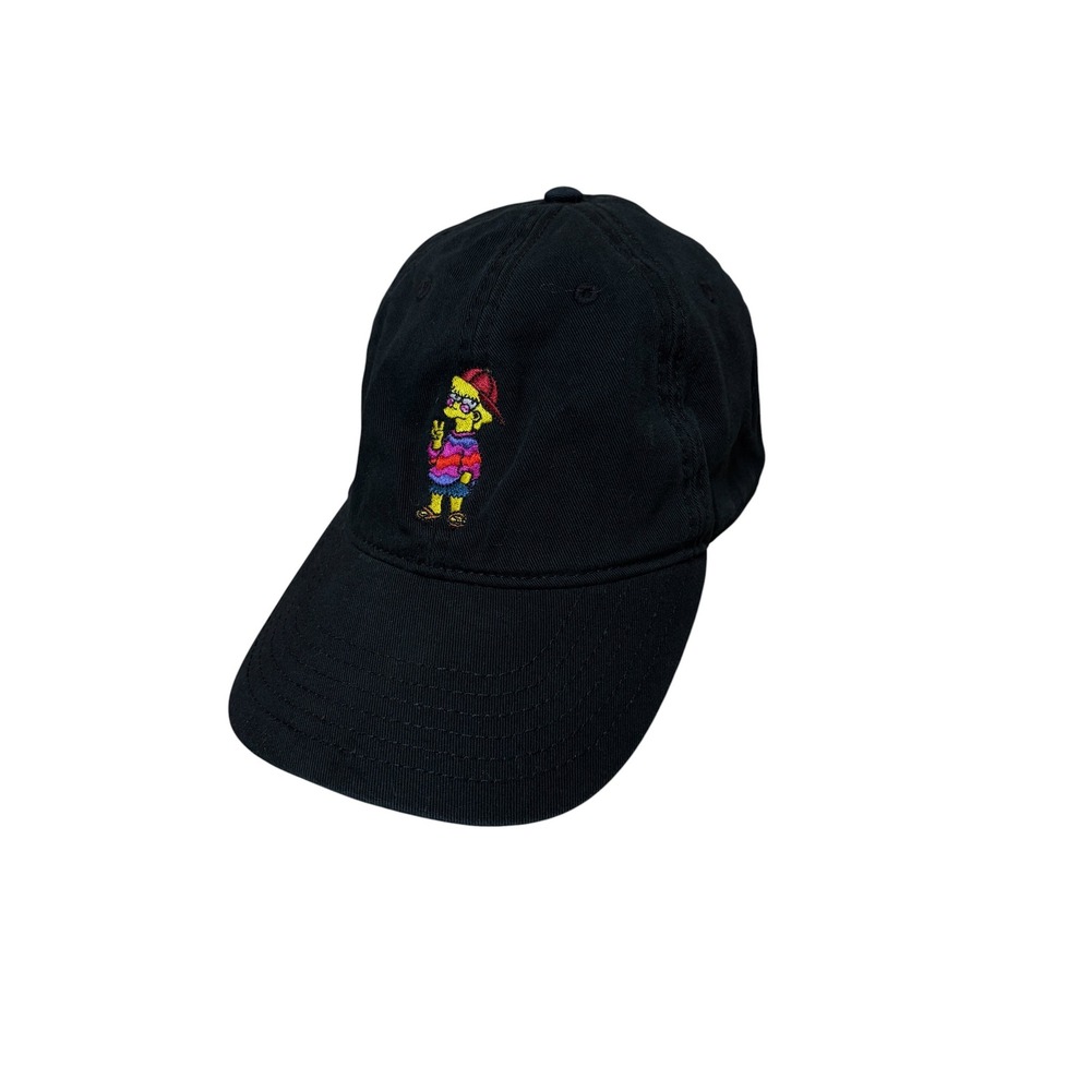 The Simpsons Mad Engine Bart Simpson Embroidered Black Dad Hat Strapback Cap